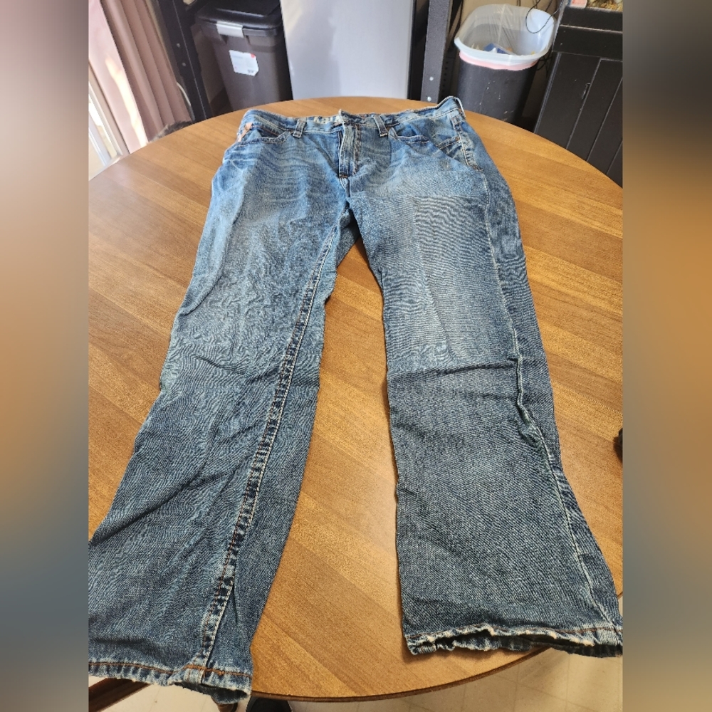 Mens ariat boot cut jeans 38x32